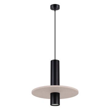 Lustră neagră/bej din metal ø 30 cm Olisa – Sollux