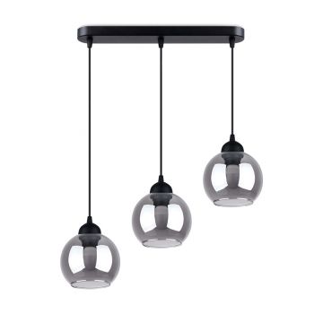 Lustra suspendata Alino Negru 45x15x117 cm