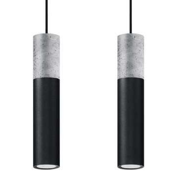 Lustra suspendata Borgio Negru 30x6x90 cm