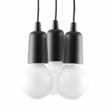 Lustra suspendata Diego Negru 15x15x90 cm