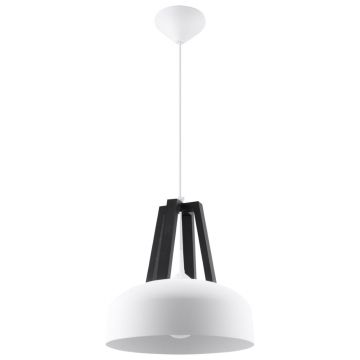 Lustra suspendata E27 Casco V1 Alb 30x30x85 cm