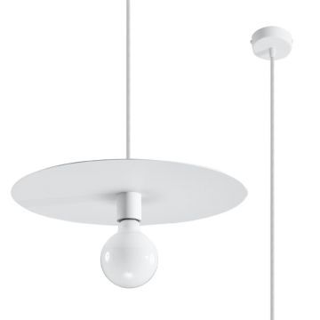 Lustra suspendata Flavio Alb 40x40x105 cm