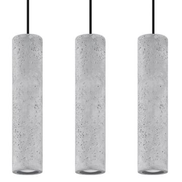 Lustra suspendata Luvo Gri 45x6x90 cm