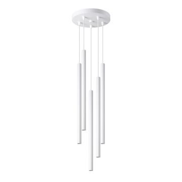 Lustra suspendata Pastelo Alb 25x25x110 cm