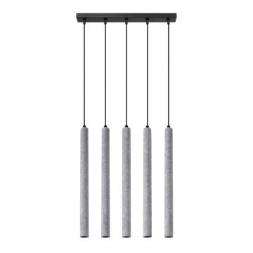 Lustra suspendata Pastelo din beton Gri 25x25x100 cm