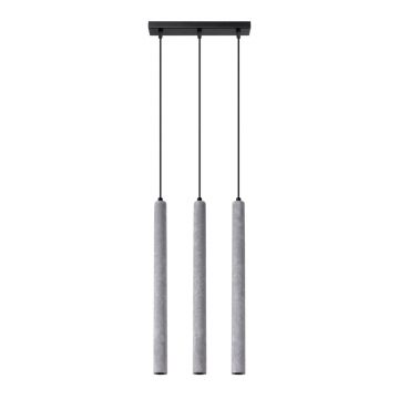 Lustra suspendata Pastelo din beton Gri 30x3.5x110 cm