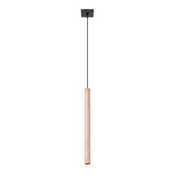 Lustra suspendata Pastelo din lemn, Natural 3.5x3.5x120 cm