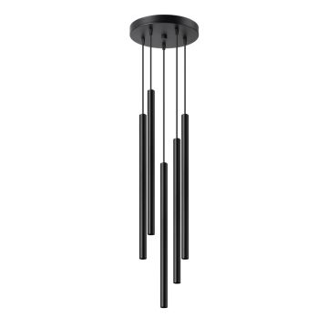 Lustra suspendata Pastelo Negru 25x25x110 cm