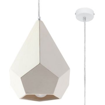 Lustra suspendata Pavlus din ceramica Alb 25x25x135 cm