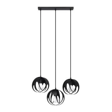 Lustra suspendata Tulos Negru 50x16x117 cm