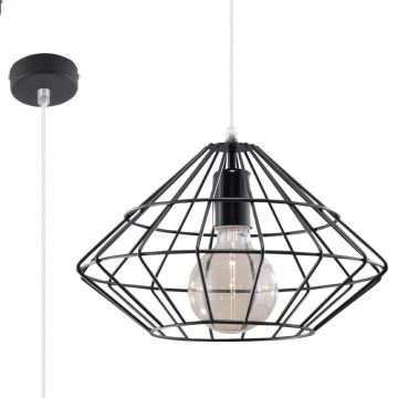 Lustra suspendata Umberto Negru 32x32x120 cm