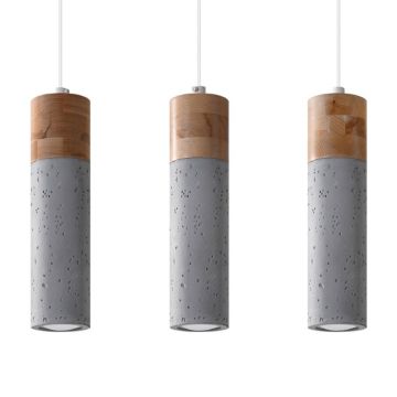 Lustra suspendata Zane Natural 45x6x120 cm