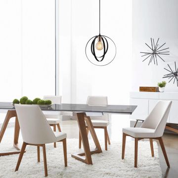 Lustra Vaveyla Chandelier, Negru, 35x35x131 cm - Negru