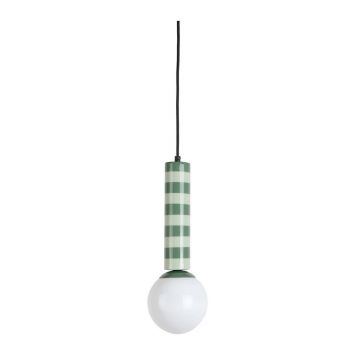 Lustră verde din metal ø 12 cm Rayado – Leitmotiv