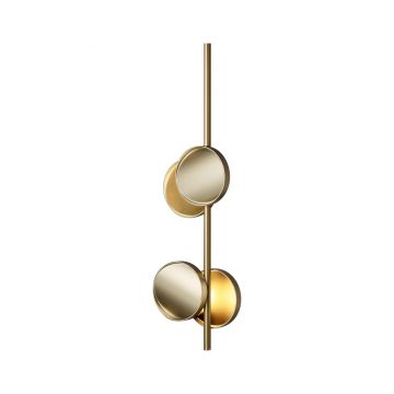 Pendul decorativ cu design arhitectural, finisaj auriu 140cm