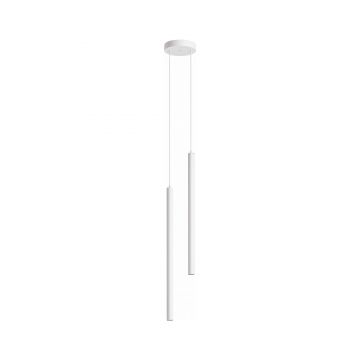 Pendul dublu minimalist cilindric – finisaj alb 50cm