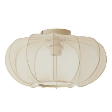 Plafonieră crem cu abajur textil ø 40 cm Plumalia – Light & Living