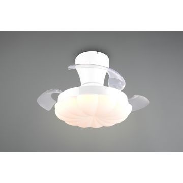 Plafoniera cu ventilator Boras, RL, 32x30 cm, 22W, 1x SMD, plastic, alb mat