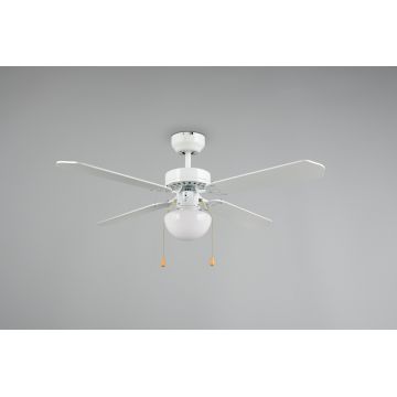 Plafoniera cu ventilator Hammerfest, RL, 106x43.5 cm, 60W, 1x E27, plastic, alb mat