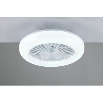 Plafoniera cu ventilator Mora, RL, 45x14 cm, 13W, 1x SMD, plastic, alb
