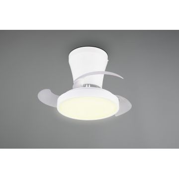 Plafoniera cu ventilator Moss, RL, 22x18 cm, 13W, 1x SMD, metal/plastic, alb