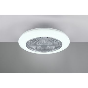 Plafoniera cu ventilator Stralsund, RL, 49x15 cm, 30W, 1x SMD, plastic, alb/titaniu