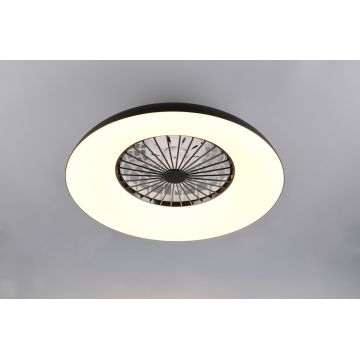 Plafoniera cu ventilator Svaerholt, RL, 60x19.5 cm, 34W/4W, 1x SMD/1x LED, plastic, alb/negru