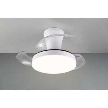 Plafoniera cu ventilator Tampere, RL, 30x22 cm, 24W, 1x SMD, metal/plastic, alb