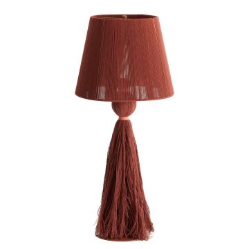 Veioză cărămizie cu abajur textil (înălțime 58 cm) Espino – Light & Living