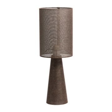 Veioză maro cu abajur textil (înălțime 58 cm) Micky – Light & Living