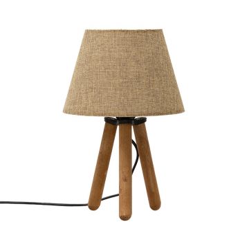 Veioza PWL-1071, textil si MDF, D22x32 cm
