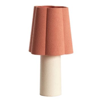 Veioză somon/crem cu abajur textil (înălțime 50 cm) Musaby – Light & Living