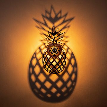 Aplica De Perete Ananas, Negru - Negru