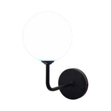 Aplica de perete cu functie G9 Cebron, metal, Negru-Alb, 15x25x28 cm - Negru