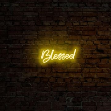 Aplica de Perete Neon Blessed - Galben