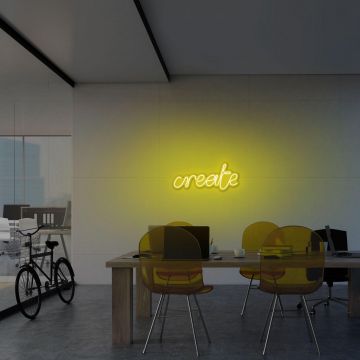 Aplica de Perete Neon Create - Galben
