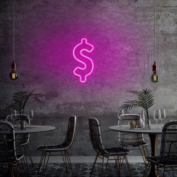 Aplica de Perete Neon Dollar Sign - Roz