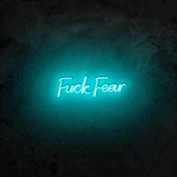 Aplica de Perete Neon Fuck Fear - Albastru