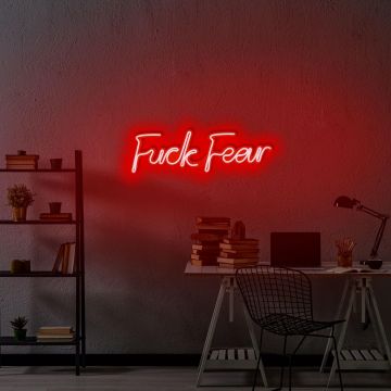 Aplica de Perete Neon Fuck Fear - Rosu