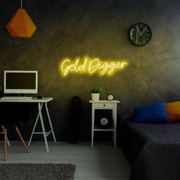 Aplica de Perete Neon Gold Digger - Galben