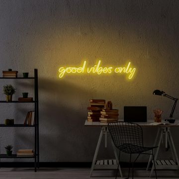 Aplica de Perete Neon Good Vibes Only - Galben