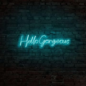Aplica de Perete Neon Hello Gorgeous (diverse dimensiuni) - Albastru