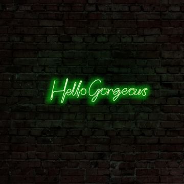 Aplica de Perete Neon Hello Gorgeous (diverse dimensiuni) - Verde