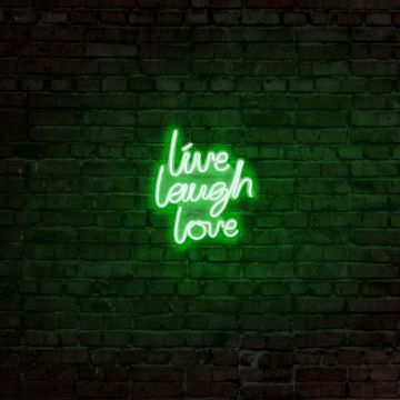 Aplica de Perete Neon Live Laugh Love, 31x36 cm - Verde