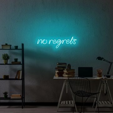 Aplica de Perete Neon No Regrets, 52x16 cm - Albastru