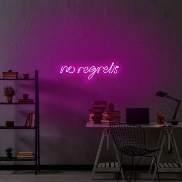 Aplica de Perete Neon No Regrets, 52x16 cm - Roz