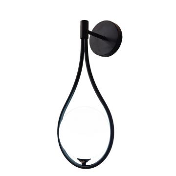 Aplica perete Teary, Negru-Alb, metal, 16x12x37 cm - Negru