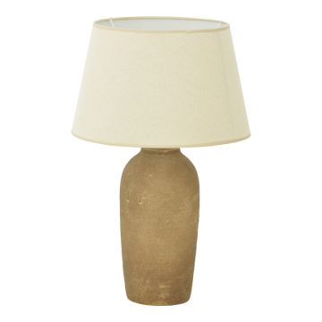 Lampă de masă decorativă, Vintage, Ceramică, Gri Antique-Bej, 40x62 cm - Bej