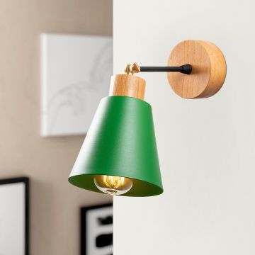 Lampă de perete Manavgat - N-614, Verde, 14x25x14 cm - Verde