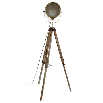 Lampa de podea reglabila Mads, bronz-maro, metal, 62x57x150 cm - Bronz